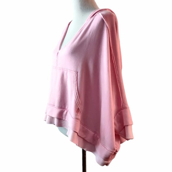Free People FP Movement Womens Pink Bonfire Soft Oversized Hoodie Sweatshirt S - Picture 2 of 10